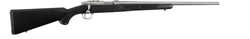 Ruger 77/22 Bolt Action Rifle 7009, 22 LR, 20", Black Synthetic Stock, Stainless Steel Finish, 10 Rds