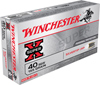 Winchester Super-X Pistol Ammunition X40SWSTHP, 40 S&W, Silvertip Hollow Point (HP), 155 GR, 1205 fps, 50 Rd/bx
