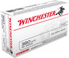 Winchester USA Pistol Ammunition Q4206, 380 ACP, Full Metal Jacket (FMJ), 95 GR, 955 fps, 50 Rd/bx
