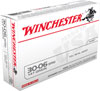Winchester USA Rifle Ammunition USA3006, 30-06 Springfield, Full Metal Jacket (FMJ), 147 GR, 3020 fps, 20 Rd/bx Winchester USA Rifle Ammunition USA3006, 30-06 Springfield, Full Metal Jacket (FMJ), 147 GR, 3020 fps, 20 Rd/bx