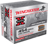 Winchester Super-X Pistol Ammunition X454C3, 454 Casull, Jacketed Hollow Point (JHP), 250 GR, 1300 fps, 20 Rd/bx Winchester Super-X Pistol Ammunition X454C3, 454 Casull, Jacketed Hollow Point (JHP), 250 GR, 1300 fps, 20 Rd/bx