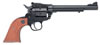 Ruger Single Six Convertible Revolver 0661, 17 HMR, 6.5 in, Checkered Black Rubber Grip, Blued Finish, 6 Rd