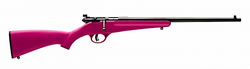 Savage Rascal Youth Bolt Action Rifle 13780, 22 Long Rifle, 16 in, Pink Synthetic Stock, Black Finish