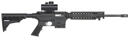 Mossberg 715T Tactical Flat Top 22 Rifle w/Red-Dot Sight 37231, 22 Long Rifle, 16.25", Fixed Stock, Blued Finish, 10 Rd