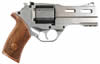 Chiappa Rhino 40DS Revolver 340075, 357 Magnum, 4", Wood Grips, Nickel Finish, Adjustable Sights, 6 Rd