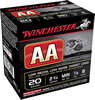 Winchester Winlite Low Recoil Shotshells AA20FL8, 20 Gauge, 2.75 in, 7/8 oz, 980 fps, #8 Lead Shot, 10 Boxes/Case