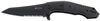 Columbia River Eraser Modified Tanto Black Folding Knife w/Serrated Edge (8900K)