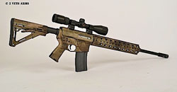 2-Vets AR Rifle 2VA300ATAU, 300 AAC Blackout, 16", Magpul CTR Stock, ATAC Camo Finish