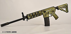2-Vets AR Rifle 2VA300ATFG, 300 AAC Blackout, 16", Magpul CTR Stock, ATAC Green Finish