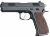 CZ 97B Pistol 01402, 45 ACP, 4.8", Wood Grips, Blue Finish, Fixed Sights, 10 Rd