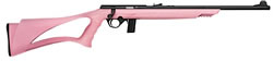Mossberg Plinkster Rifle 38219, 22 Long Rifle, 18 in, Pink Sport Grip Stock, Blued Finish