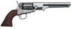Traditions 1851 Yankee Revolver FR1851255, 44 Black Powder, 7.5" Bbl, Walnut Grips, Navy Old Silver Frame/Barrel