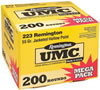 Remington UMC Rifle Ammunition Mega Pack L223R3A, 223 Remington, Metal Case (MC), 55 GR, 3240 fps, 200 Rd/bx Remington UMC Rifle Ammunition Mega Pack L223R3A, 223 Remington, Metal Case (MC), 55 GR, 3240 fps, 200 Rd/bx