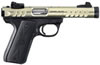 Ruger 22/45 Lite Rimfire Pistol 3900, 22 Long Rifle, 4.4 in Threaded, Polymer Frame, Gold Adonized Finish, Aluminum Upper