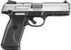 Ruger SR45 Pistol 3801, 45 ACP, 4.5 in, Black Grip, Stainless Finish, 10 Rd