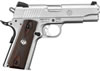 Ruger SR1911 Commander Pistol 6702, 45 ACP, 4.25 in, Wood Grip, Stainless Finish, 8 Rd