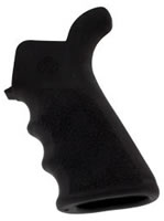 Hogue AR-15 Rubber Grip Beavertail w/Finger Grooves Matte Black (15020)