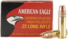 Federal American Eagle Rimfire Ammunition AE22, 22 Long Rifle, Copper Plated HP, 38 GR, 1260 fps, 40 Rd/bx Federal American Eagle Rimfire Ammunition AE22, 22 Long Rifle, Copper Plated HP, 38 GR, 1260 fps, 40 Rd/bx
