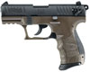 Walther P22 Military Pistol 5120315, 22 LR, 3.42 in Threaded, Military Green Grip, Black Finish, 10 Rd