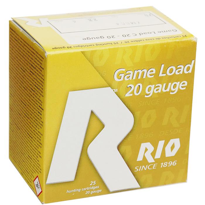Rio Game Load Shotshells RC20MGN6, 20 Gauge, 3", 1 1/4 oz, 1250 fps, #6 Lead Shot, 25 Rds/box