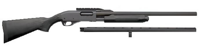 Remington Model 870 Express Combo 81280, 12 Gauge, 28 in VR and 23 in rifled, 3" Chmbr, Black Synthetic Stock