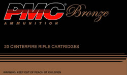 PMC Bronze Line Rifle Ammunition 223A, 223 Remington, FMJ Boat-Tail, 55 GR, 3200 fps, 20 Rds/Box