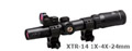 Burris  XTR Tactical Rifle Scope 201902, 1x-4x, 24mm Obj, 1 in Tube Dia, Matte Black, Ballistic Plex (Lighted Reticle Scope) Reticle