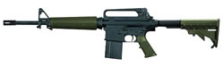 Armalite Model AR-10A2C Rifle, 308 Win, 16" Chrome Lined, Semi-Auto, Green Stock, Black Matte Finish, 10/20 Rd