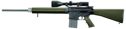 Armalite Model AR-10TBN Rifle, 308 Win, 24" Hvy Barrel, Semi-Auto, Black Fbrglass Stock, Stainless Barrel/Black Receiver, Natl Mtch Trig, 10 Rds