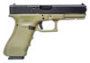 Glock Model 17 Standard Pistol PI1757201, 9 MM, 4.49 in, Polymer Grip, Olive Drab Finish, Fixed Sights, 10 Rd