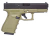 Glock Model 19 Compact Pistol PI1957201, 9 MM, 4.02 in, Polymer Grip, Olive Drab Finish, Fixed Sights, 10 Rd