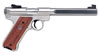 Ruger Mark III KMKIII Model678GC Rimfire Pistol 10112, 22 Long Rifle, 6 7/8 in, Brown Lam Grip w/Thumbrest, Stainless Finish, 10 Rd