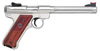 Ruger Mark III KMKIII Model678H Rimfire Pistol 10118, 22 Long Rifle, 6 7/8 in, Half Check Cocobolo Grip, Stainless Finish, 10 Rd, Fiber Opt Sights