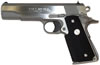 Colt 38 Super Government Pistol O2091 38 Super Auto 5 Checkered Black Rubber Grip Stainless Finish 9 Rd