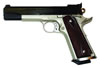 Colt Special Combat Government Pistol O2580CM 38 Super Auto 5 Silver Black Grip Blue Satin Nickel Finish 8 Rd