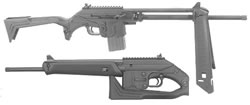 Kel-Tec SU-16C Semi-Auto Sport Utility Carbine SU16C, 223 Remington, 16", Folding Synthetic Stock, Blue Finish, 10 Rds