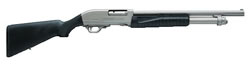 Escort Marine Guard Pump Shotgun HAT00021, 12 Gauge, 18", 3" Chmbr, Nickel Barrel, Cylinder Choke, Synthetic Stock