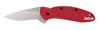 Kershaw Scallion Linerlock Knife w/Anodized Aluminum Handle Red 1620RD