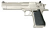 Magnum Research Desert Eagle Mark XIX Pistol DE44SN, 44 Rem Mag, 6 in BBL, Black Rubber Grip, Satin Nickel Finish, 8 Rd