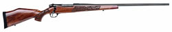 Weatherby Mark V Lazermark Rifle LMM300WR6O, 300 Weatherby Mag, 26 in, Bolt Action, Walnut Stock, Black Finish, 3 Rds