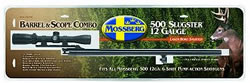 Mossberg 92156 Rifle Bore Barrel w/Cantilever Mount & 3-9X32 Scope, 12 Gauge, 24", 500