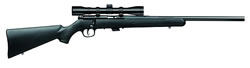 Savage MKII-FVXP Rimfire Rifle 29200, 22 Long Rimfire Rifle, 21" Hvy BBL, Bolt Action, Black Syn Stock, Blue Finish, Accutrigger, w/Scope, 5 Rds