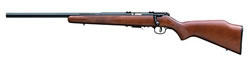 Savage 93R17GLV Left-Hand Rimfire Rifle 96717, 17 HMR, 21" Hvy BBL, Bolt Action, Walnut Stock, Blue Finish, Accutrigger, 5 Rds