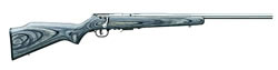 Savage 93R17BVSS Rimfire Rifle 96705, 17 HMR, 21" Hvy BBL, Bolt Action, Gray Laminate Stock, Stain Steel Finish, Accutrigger, 5 Rds