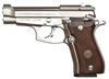 Beretta Model 84 Cheetah Semi-Auto Pistol J84F212, 380 ACP, 3.8", Wood Grip, Nickel Finish, 10 Rd