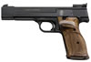 Smith & Wesson 41 Rimfire Pistol 130511, 22 LR, 5 1/2", Wooden Target W/ Thumbrest Grip, Blue Steel Finish, 10 Rd, Adj Sights