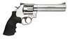 Smith & Wesson 686 Revolver 164224, 357 Magnum, 6", Rubber Grip, Stainless Finish, 6 Rd, Red Ramp, White Outline Sights