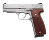 Kahr T9 Tactical Pistol KT9093ANOVA, 9mm, 4", Checkered Hogue Wood Grip, Matte Stainless Finish, 8 Rd, Novak Sights