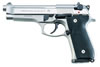 Beretta  Model 92/96 Inox Pistol JS92F500, 9 MM, 4.9", Rubber Grip, Stainless Finish, 15 Rd