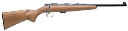 CZ 452 Scout Youth Rimfire Rifle 02050, 22 LR, 16.2", Bolt Action, Beechwood Stock, Blued Steel Finish, Single Shot Adapter